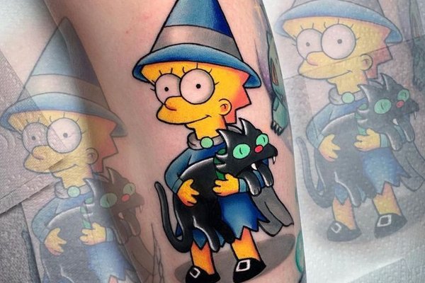 Lustige Tattoo-Idee mit Maggie Simpson