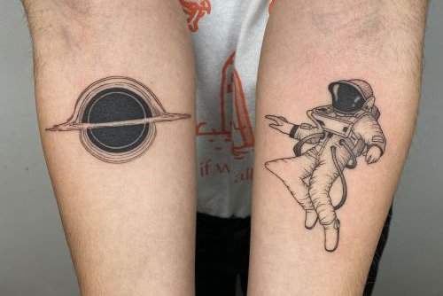 Tattoo-Skizze Astronaut
