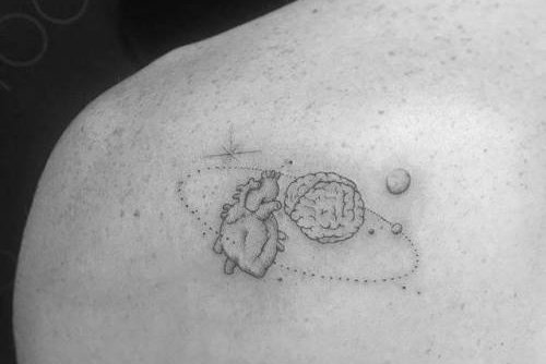 Tattoo-Skizze Gehirn