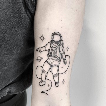 Tattoo-Skizze Astronaut