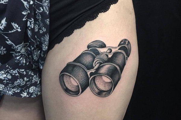 Tattoo-Skizze Fernglas