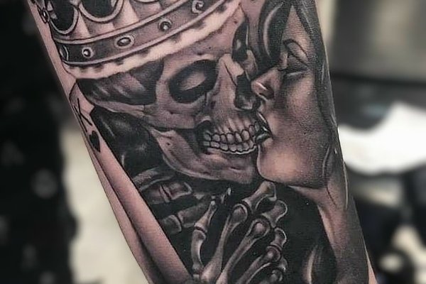 Tattoo mit Totenkopf
